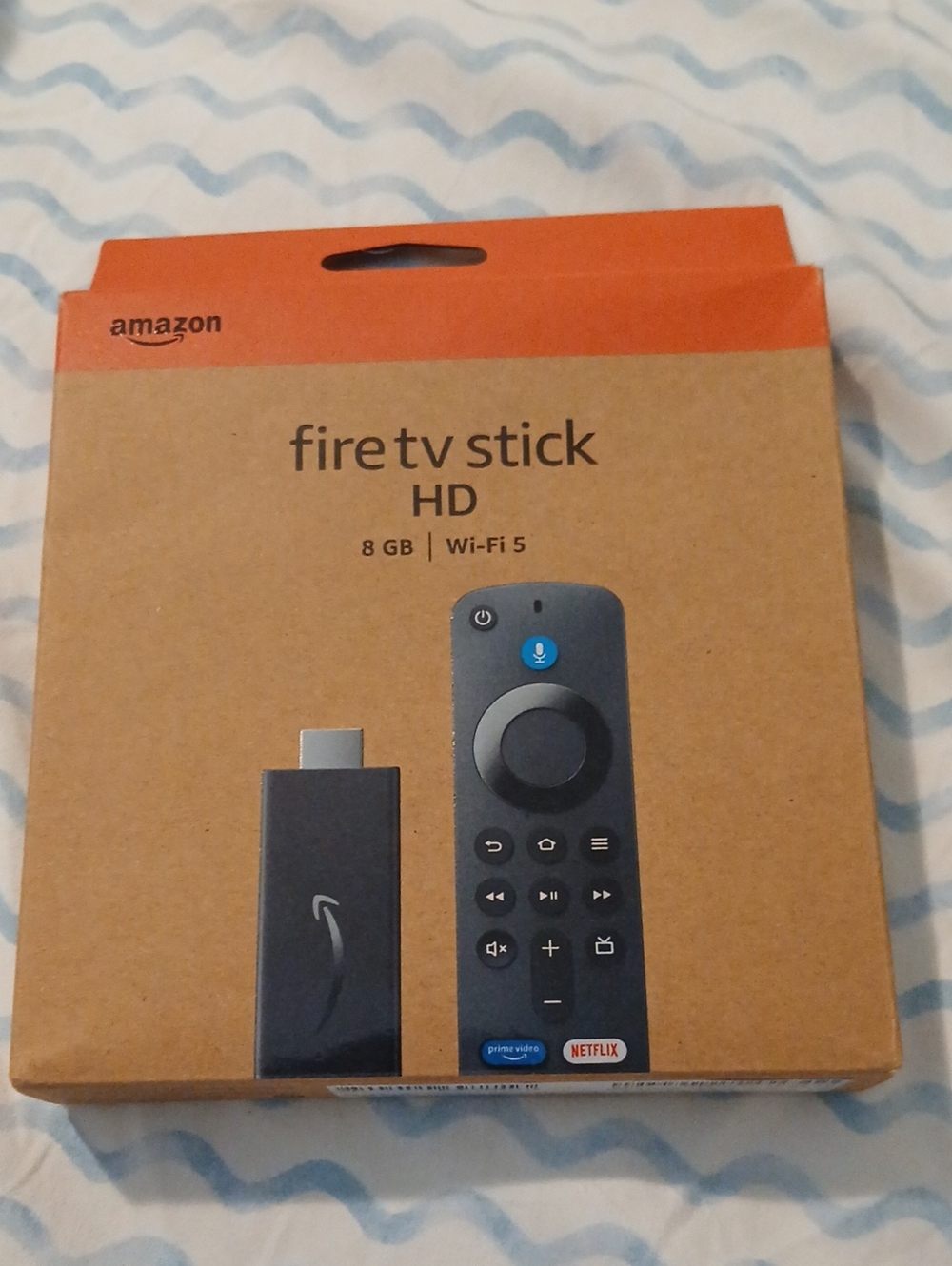 Amazon Fire TV Stick HD in Black and Brown Kraft Box